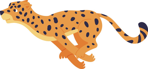 可爱的奔跑的幼豹美丽的野生捕食者图片下载