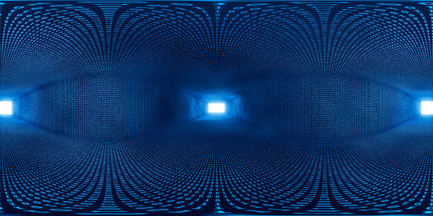 数字网络空间隧道，3d渲染。360度无缝全景。图片下载