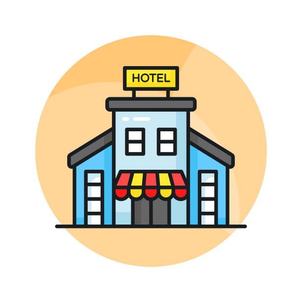 Beautifully designed icon of hotel, modern style vector of hotel building customizable and easy to use图片下载