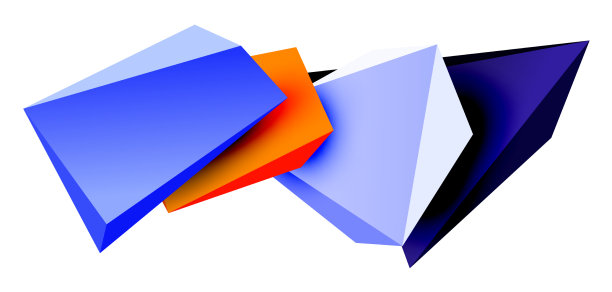 三维低多边形三角形几何设计图片下载