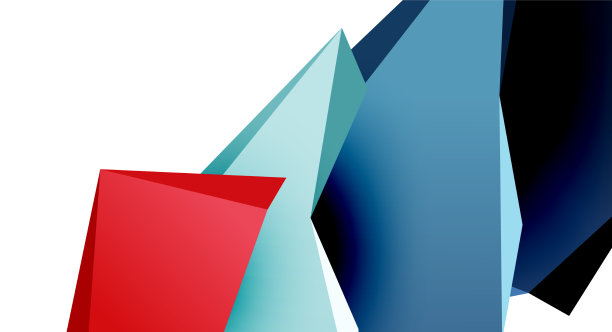 三维低多边形三角形几何设计图片下载