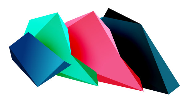 三维低多边形三角形几何设计图片下载