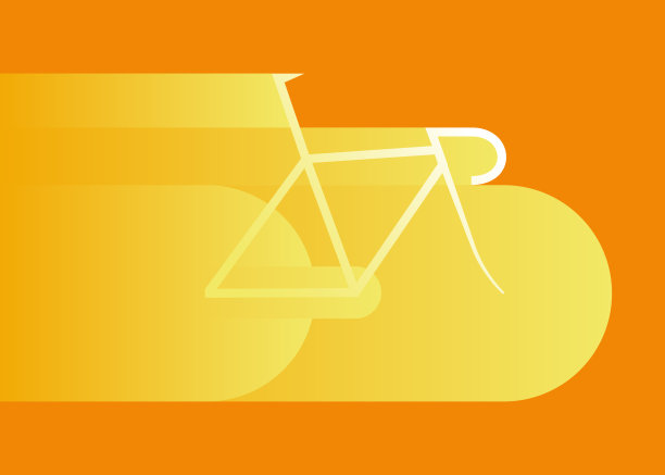公路自行车在明亮的色彩风格超速。循环抽象矢量图图片下载
