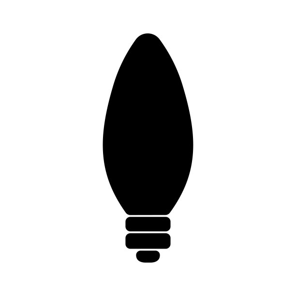 灯泡图标孤立。灯泡矢量图标。图片下载