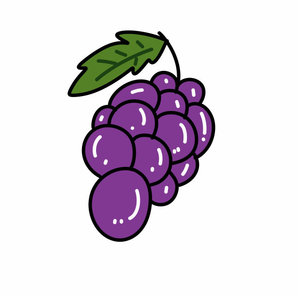 葡萄水果图标孤立的背景图片下载