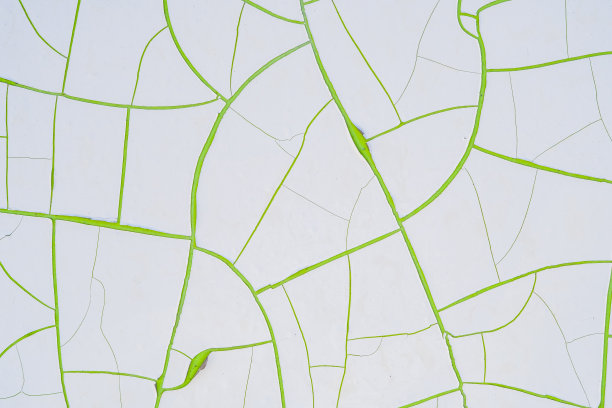 绿色的多边形图案，以不同几何形状的线条的形式出现在白色的黑底上。图片下载