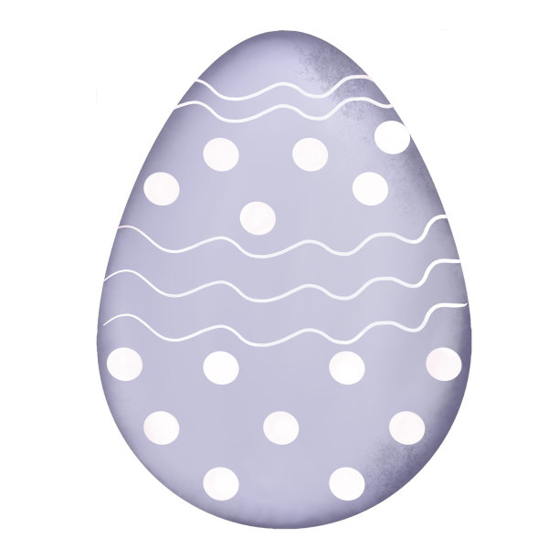 手绘水彩紫色复活节彩蛋插图。图片下载