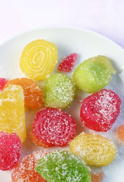 果冻卷糖。图片下载