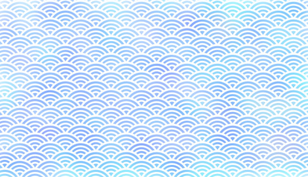青海波浪设计的日式背景材料图片下载