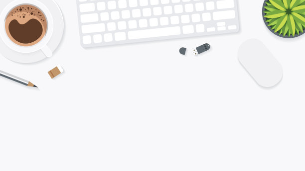 用小工具的办公桌罩和横幅。表工作和文本的自由空间的顶视图。图片下载