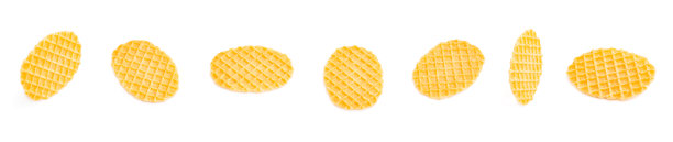 一套白色背景的脆皮华夫饼，自制华夫饼图片下载