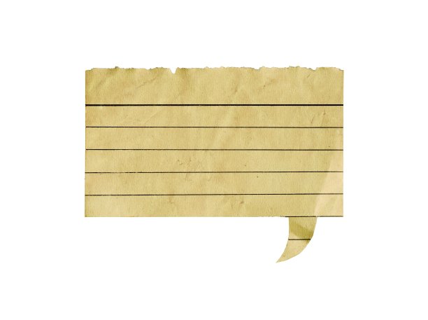 旧语音泡文字纸隔离。复古纸元素图片下载