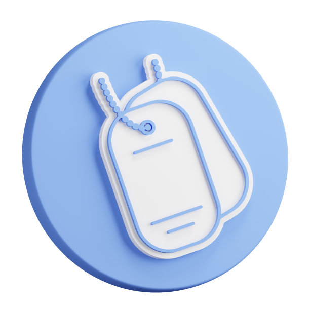 士兵军牌3D渲染图图片下载