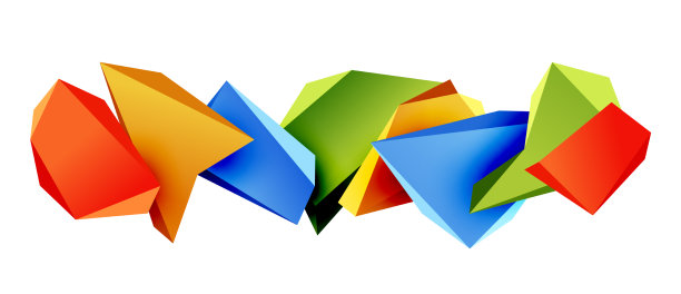 三维低多边形三角形几何设计图片下载