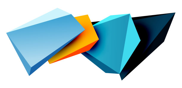 三维低多边形三角形几何设计图片下载