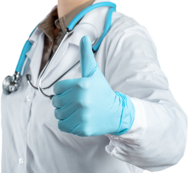 带着听诊器的女医生。孤立在白色上。图片下载