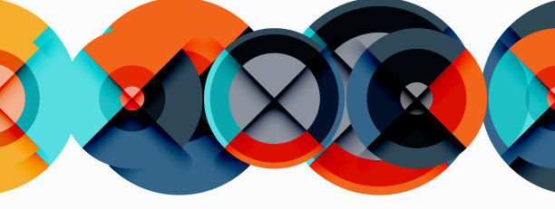 带阴影的圆圈时髦的最小几何图片下载