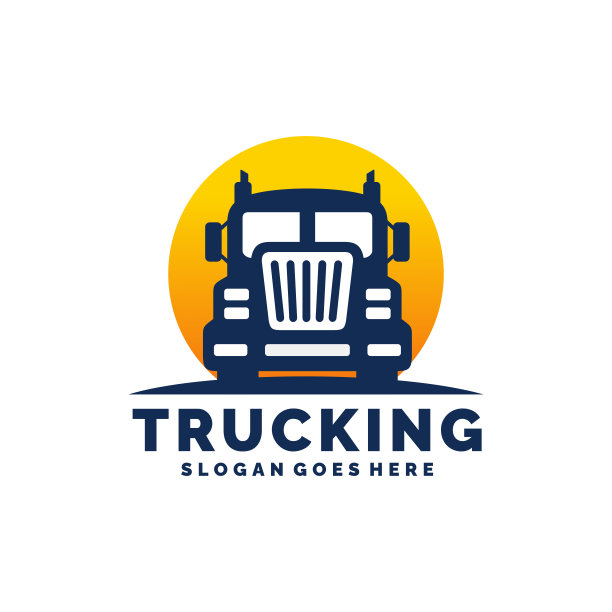 卡车标志设计矢量插图图片下载