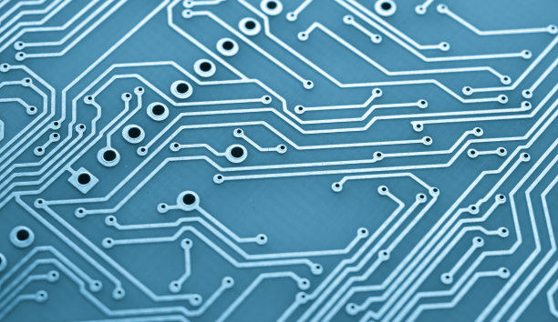 印刷电路。轨道布局。印刷电路板图片下载