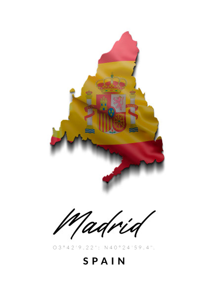 马德里社区的浮雕地图图片下载