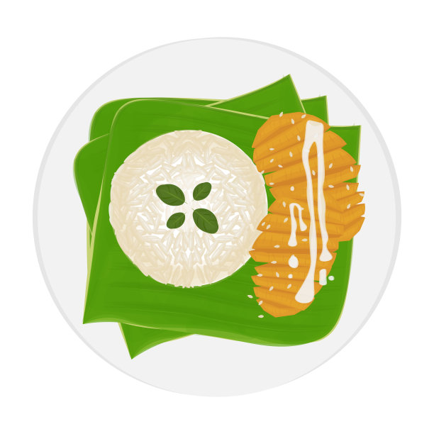 泰式芒果糯米甜点图片下载