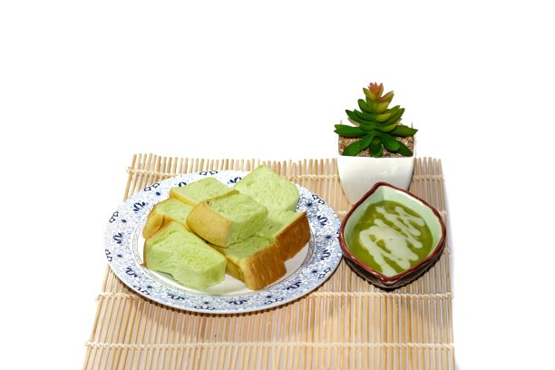 面包的蒸蛋羹片。图片下载