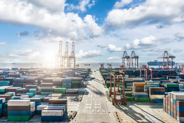 大型集装箱码头港口产业景观图片下载