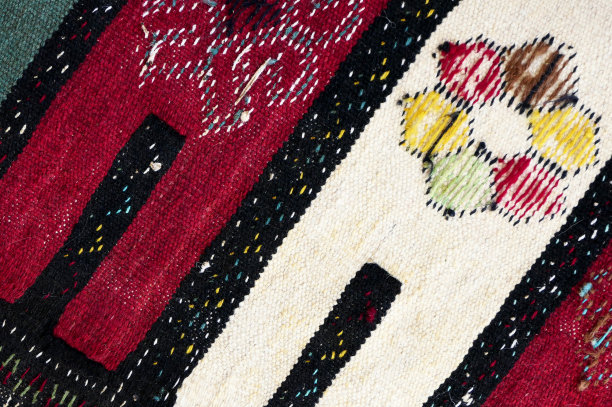 手工土耳其地毯纹理背景图片下载