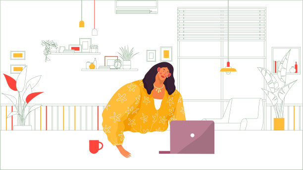 在家工作。拿着笔记本电脑坐在办公桌前的人。在家里摆弄电脑的自由职业者图片下载