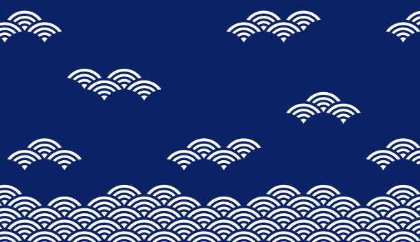 青海波浪设计的日式背景材料图片下载