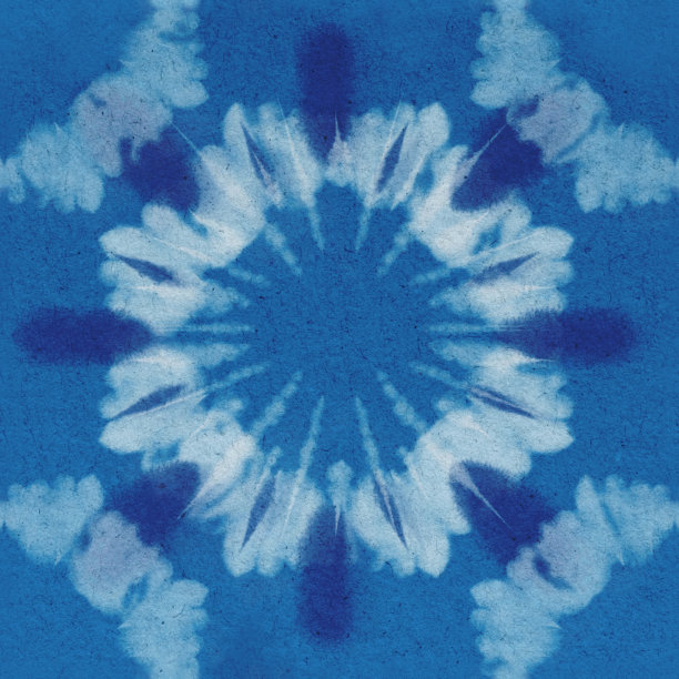 靛蓝图案扎染条纹图案墨水背景嬉皮士染料绘制扎染漩涡Shibori扎染抽象蜡染无缝图案图片下载