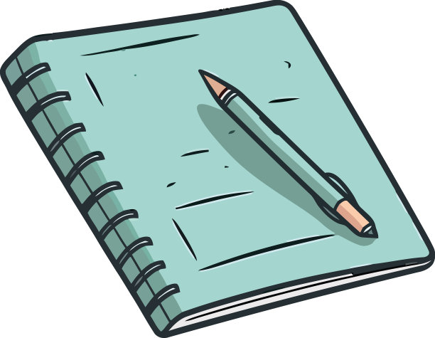 教育器材:带铅笔的书图片下载
