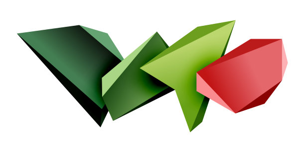 三维低多边形三角形几何设计图片下载