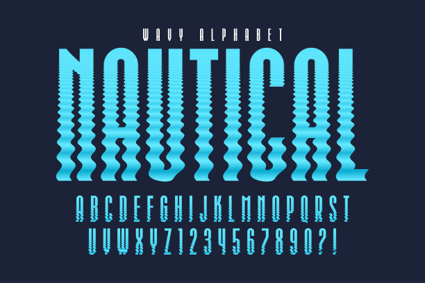 扭曲明亮的光字符，复古未来的原始类型。图片下载