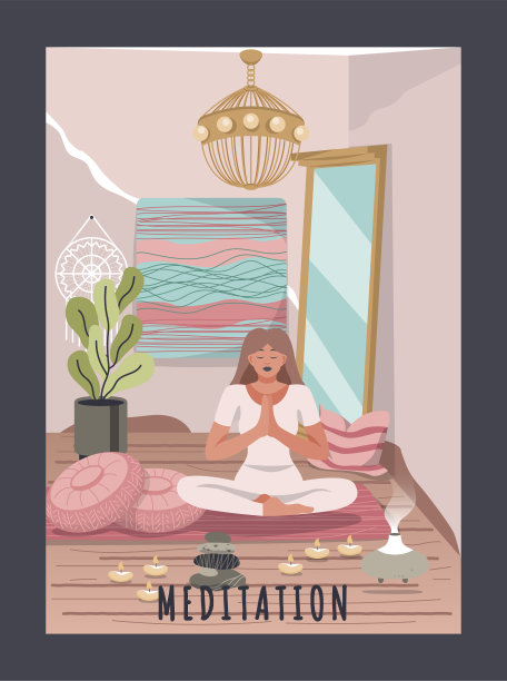 冥想人物海报图片下载