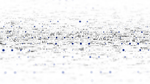 未来主义的白色背景从蓝点在前面。抽象网格背景。大数据可视化。3 d渲染。图片下载