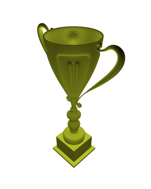 多边形奖杯。胜利者的奖杯图标矢量是在一个体育赛事，奖励多边形胜利的象征。冠军奖励，运动胜利，赢家奖励的理念。3 d。图片下载