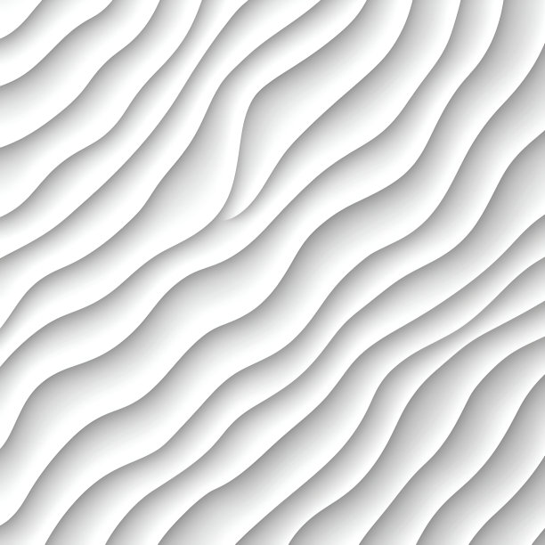 抽象背景的波浪线与阴影在白色。3 d渲染。图片下载