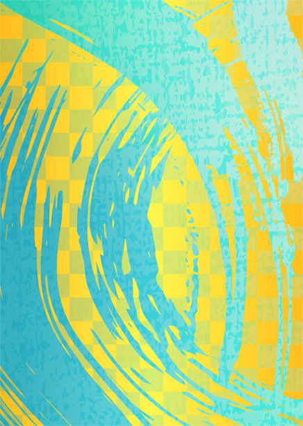 金色和蓝色马赛克图案渐变背景插图。日本格子图案。日本模式。图片下载