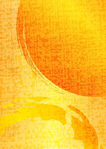 蓝色海浪模式。金色和蓝色渐变背景插图。日本模式。图片下载