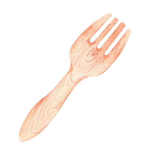 环保木叉插图图片下载