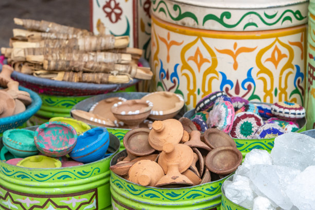 摩洛哥马拉喀什市集礼品店图片下载