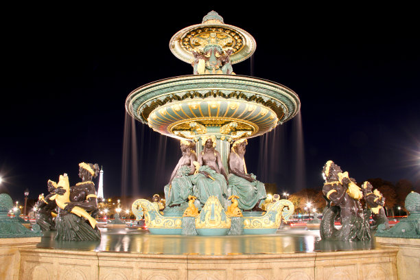 晚上的喷泉图片下载