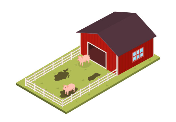 有猪的谷仓图片下载