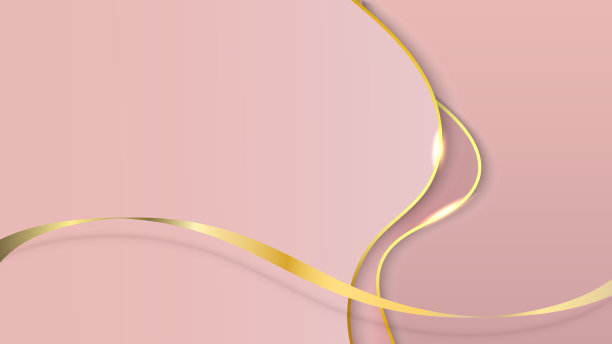 抽象的流体和丝带与照明效果的金色背景。图片下载