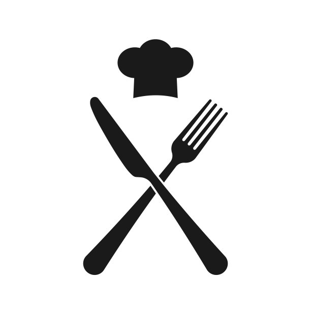 菜单平面图标与交叉刀和叉图片下载