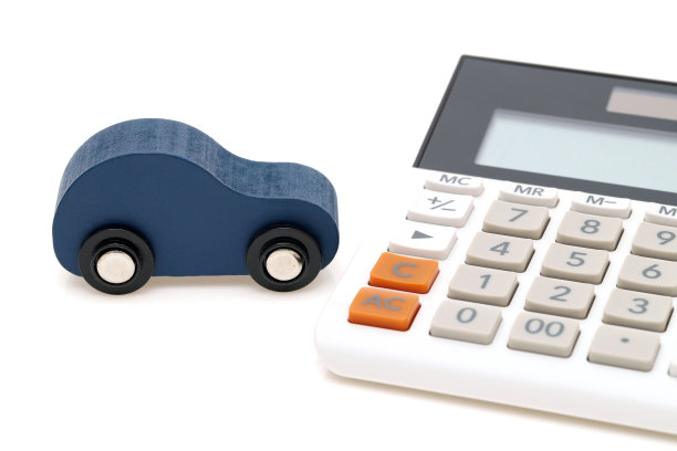 带计算器的蓝色小玩具车图片下载