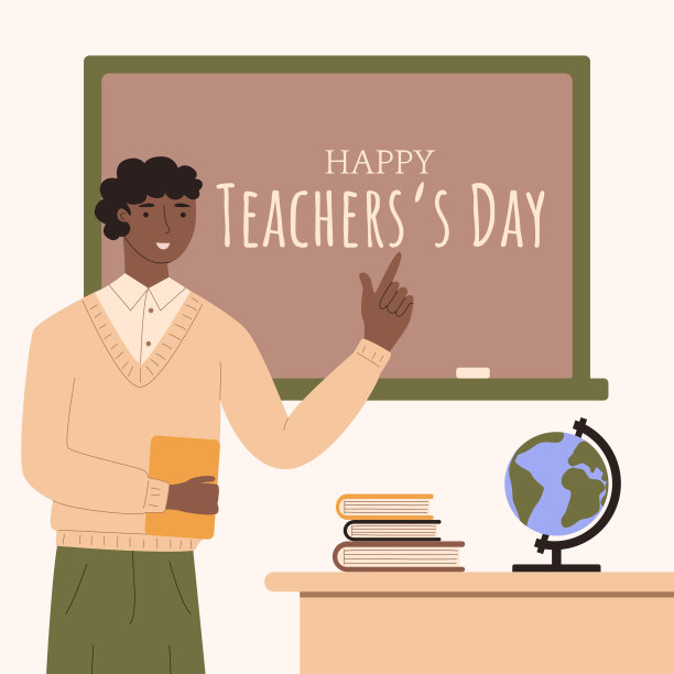 一位非洲老师坐在黑板旁边。非裔美国教师。教育多样化。股票矢量插图。图片下载