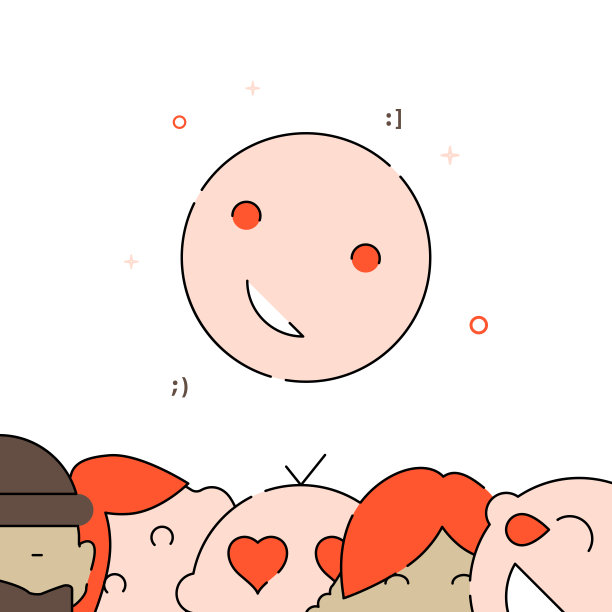 咧嘴笑的孩子孩子填充线图标，简单的矢量插图图片下载