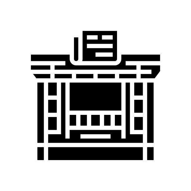 报摊新闻媒体符号图标矢量插图图片下载